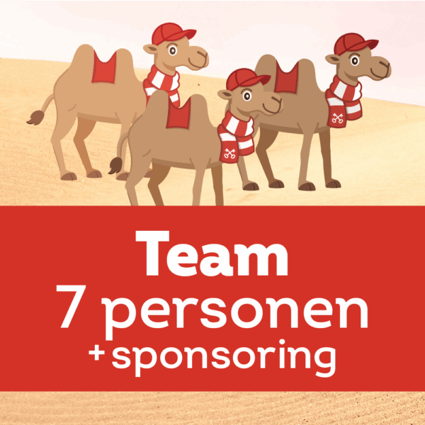 Kamelenrace - Ticket Team (7 personen) + Sponsoring